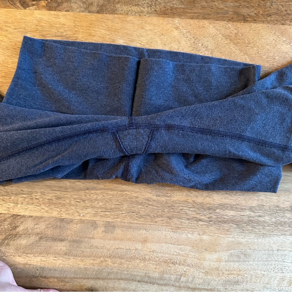 Lululemon Wunder Under Crop Cotton Heathered Cadet Blue 6 - Picture 6 of 8